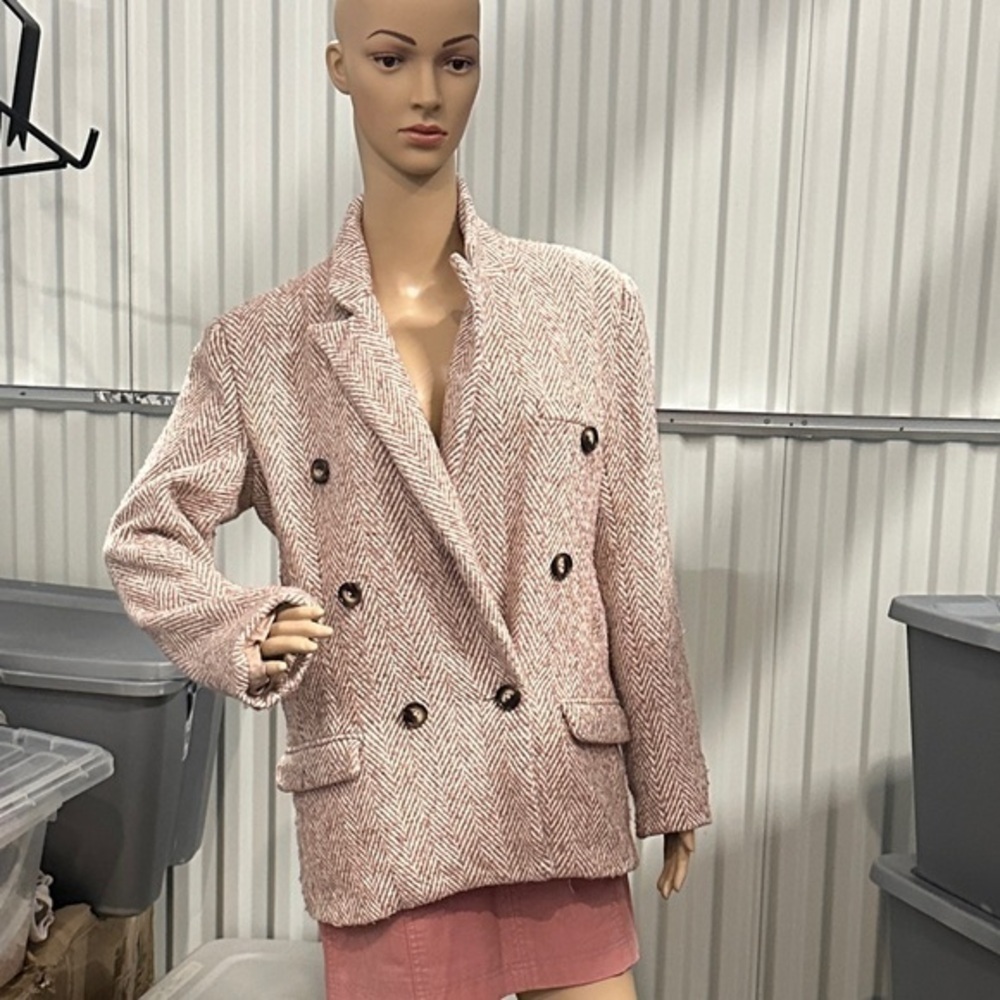 Steve Madden women’s Pink button up tweed Pea Coat